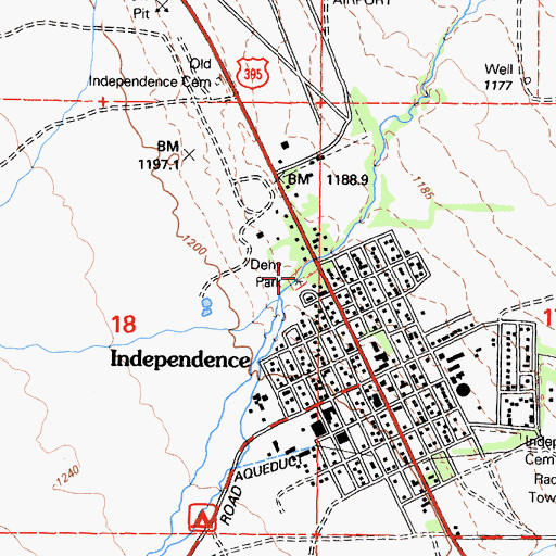 Topographic Map of Dehy Park, CA