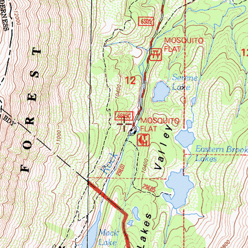 Topographic Map of Mosquito Flat, CA