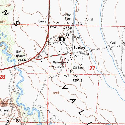 Topographic Map of Railroad Museum, CA