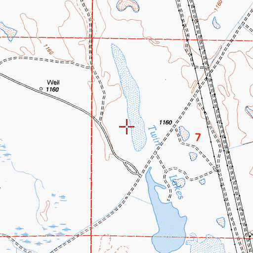 Topographic Map of Twin Lakes, CA