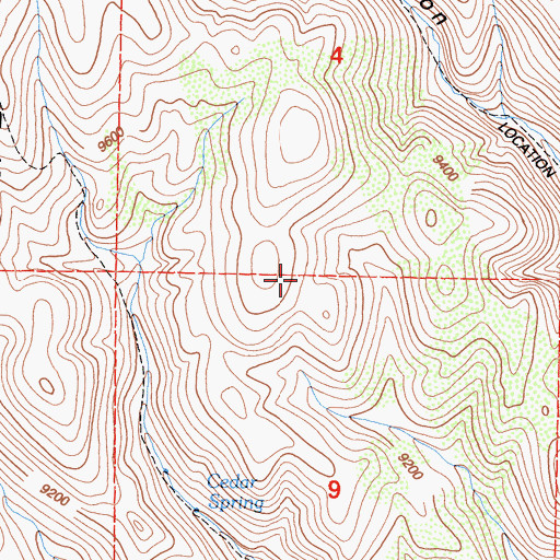 Topographic Map of Ancient Bristlecone Pine Forest, CA