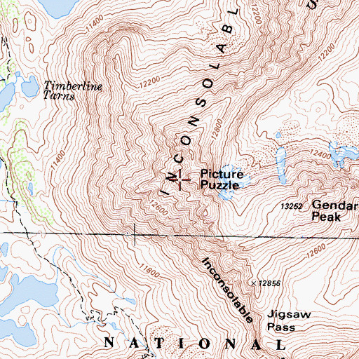 Topographic Map of Picture Puzzle, CA