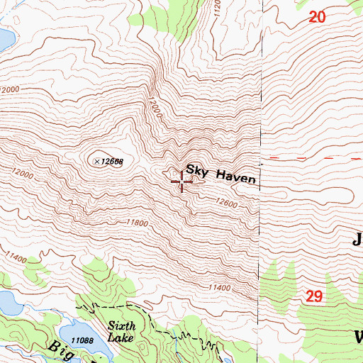 Topographic Map of Sky Haven, CA