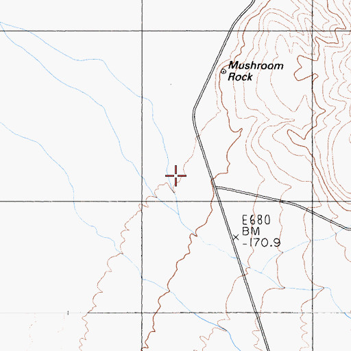 Topographic Map of Mars Hill, CA