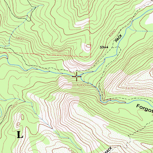 Topographic Map of Caples Creek, CA