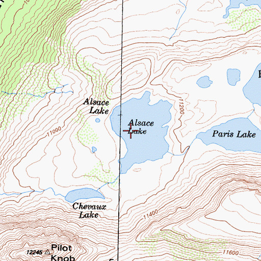 Topographic Map of Alsace Lake, CA