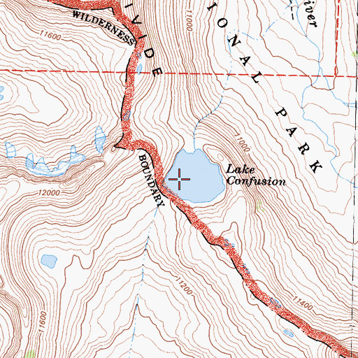 Topographic Map of Lake Confusion, CA