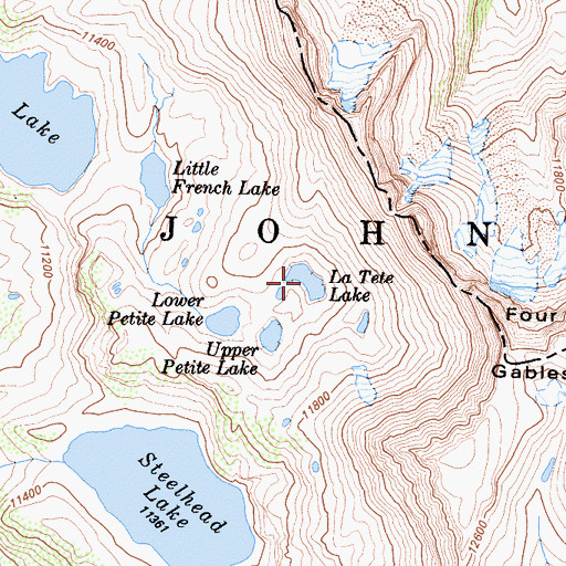 Topographic Map of La Tete Lake, CA