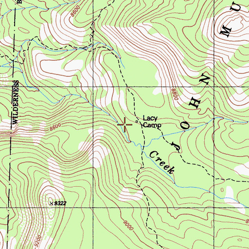 Topographic Map of Lacy Camp, CA
