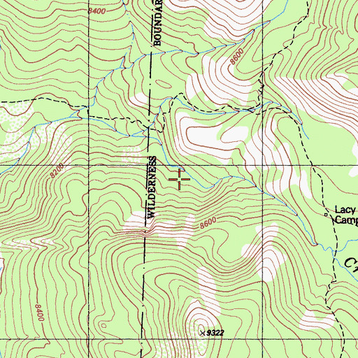Topographic Map of Lower Box, CA