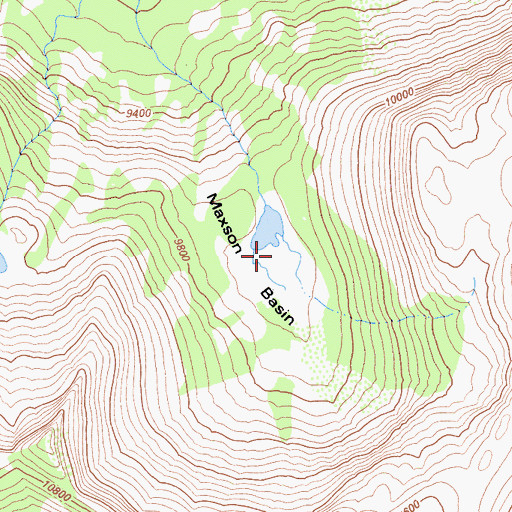 Topographic Map of Maxson Basin, CA