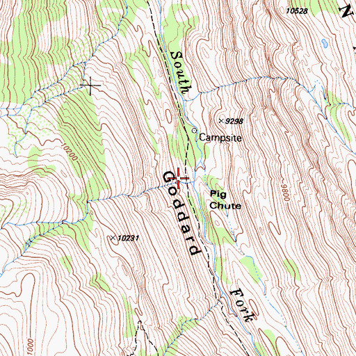Topographic Map of Pig Chute, CA
