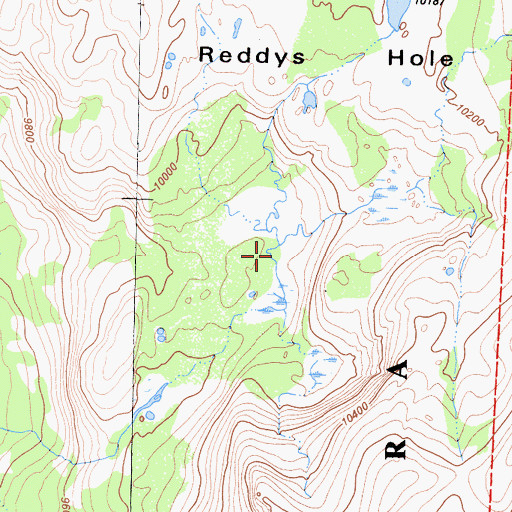 Topographic Map of Reddys Hole, CA