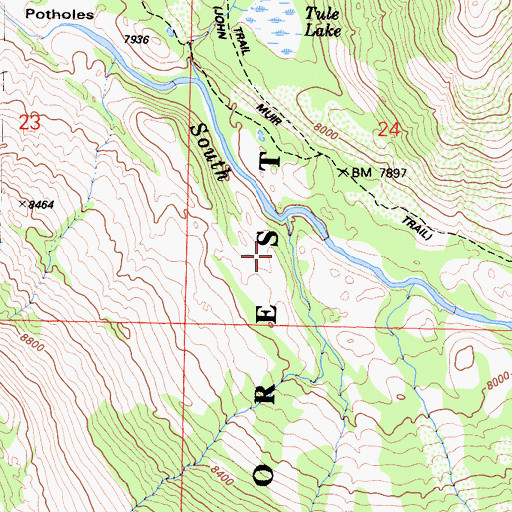 Topographic Map of Tule Lake, CA
