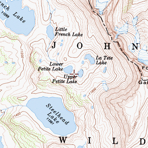 Topographic Map of Upper Petite Lake, CA