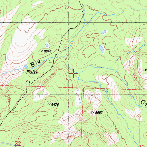 Topographic Map of Coyote Creek, CA