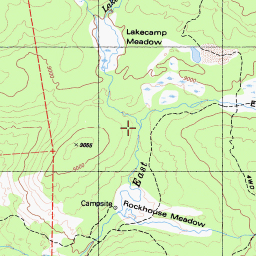 Topographic Map of Lakecamp Creek, CA