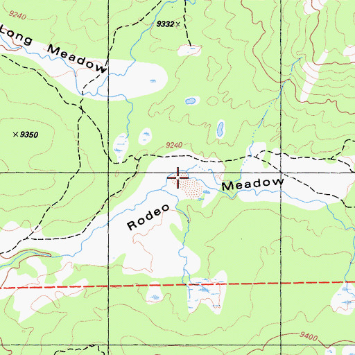 Topographic Map of Rodeo Meadow, CA