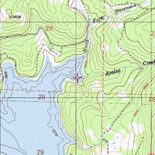 Topographic Map of Azalea Creek, CA