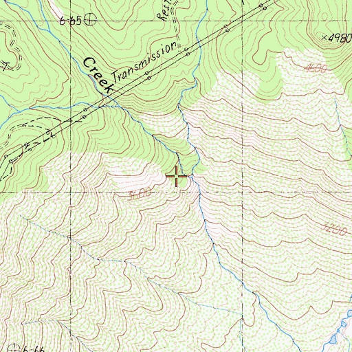 Topographic Map of Oak Flat Creek, CA