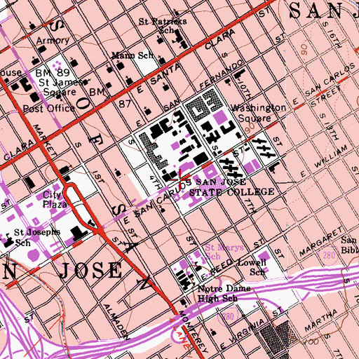 Topographic Map of MacQuarrie Hall, CA
