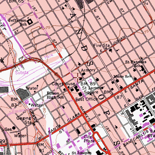 Topographic Map of Saint Claire Club (historical), CA