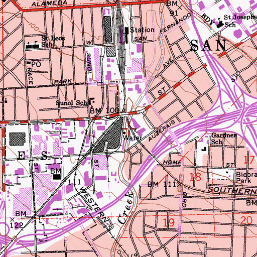 Topographic Map of Sodality Park (historical), CA