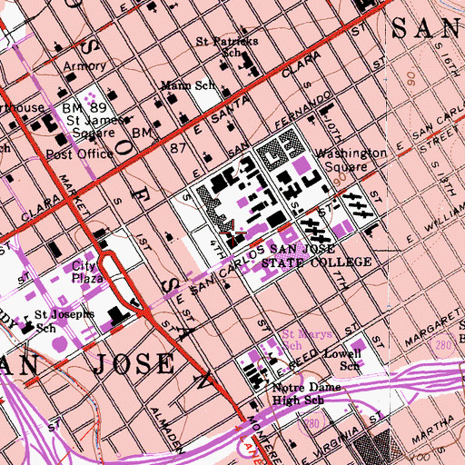 Topographic Map of Spartan Complex, CA