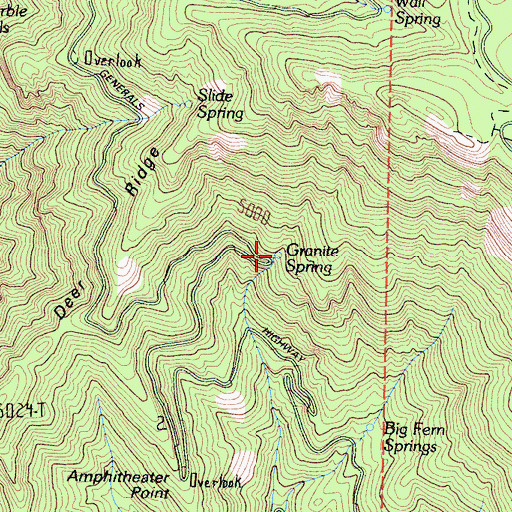 Topographic Map of Granite Spring, CA