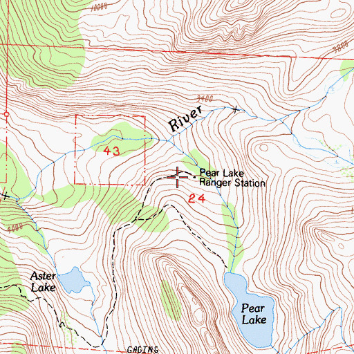 Topographic Map of Pearl Lake Ranger Station, CA