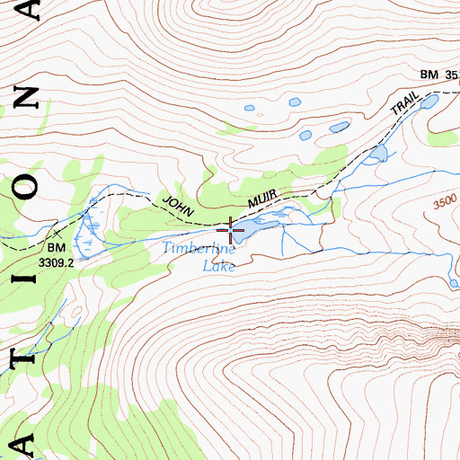 Topographic Map of Timberline Lake, CA