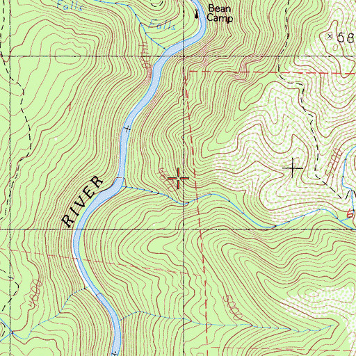 Topographic Map of Bean Camp, CA