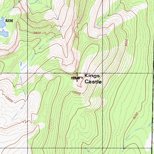 Topographic Map of Kings Castle, CA