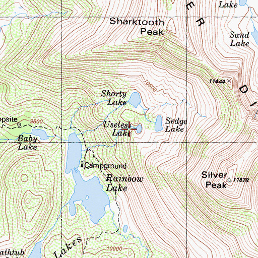 Topographic Map of Useless Lake, CA