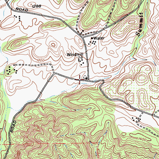 Topographic Map of Mennonite Church, CA