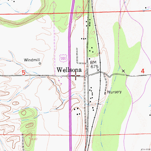 Topographic Map of San Marcos School (historical), CA