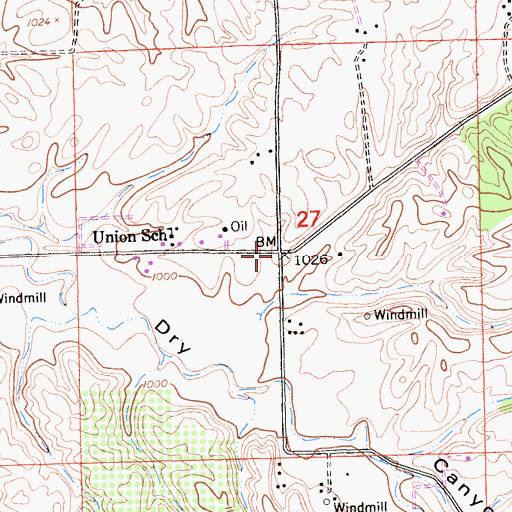 Topographic Map of Union, CA