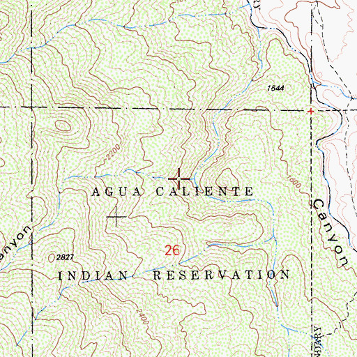 Topographic Map of Dry Camp Canyon, CA