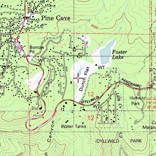 Topographic Map of Dutch Flat, CA