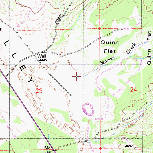 Topographic Map of Morris Creek, CA