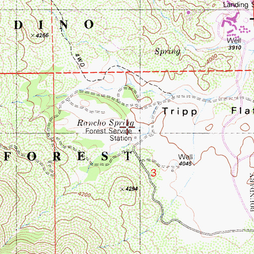 Topographic Map of Rancho Spring, CA