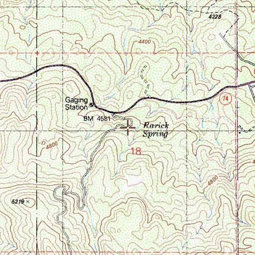 Topographic Map of Rarick Spring, CA