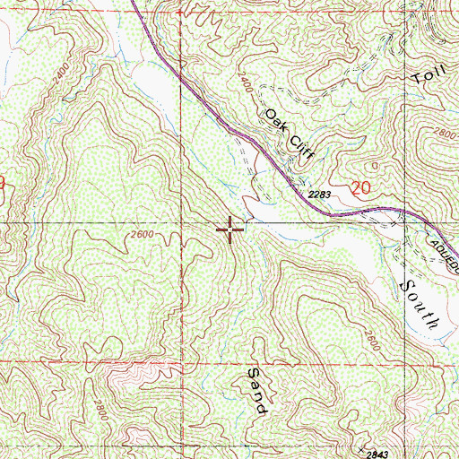 Topographic Map of Sand Canyon, CA