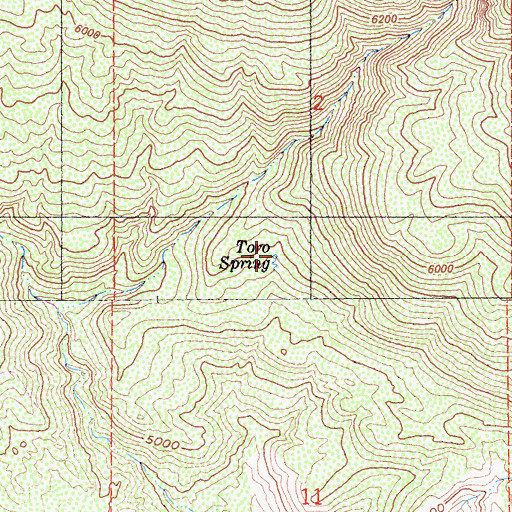 Topographic Map of Toro Spring, CA