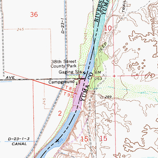 Topographic Map of Taylor Ferry (historical), CA