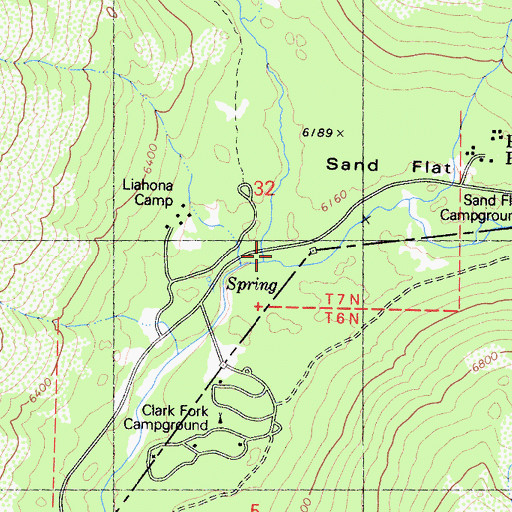 Topographic Map of Arnot Branch Campground (historical), CA