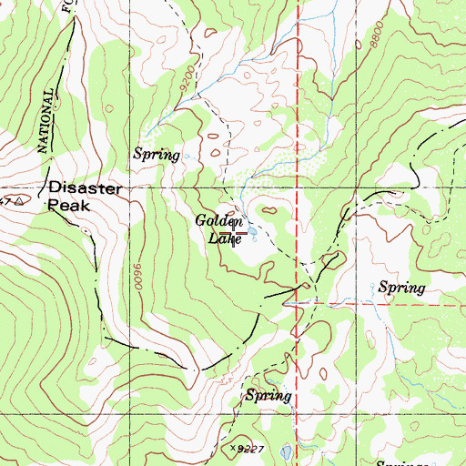 Topographic Map of Golden Lake, CA