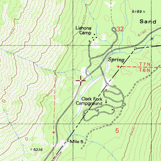 Topographic Map of Riverview Campground (historical), CA