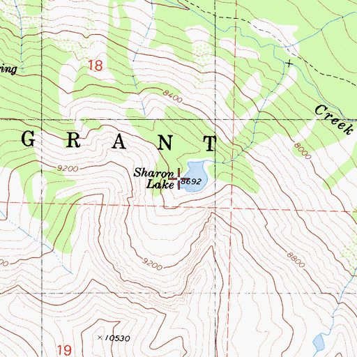 Topographic Map of Sharon Lake, CA