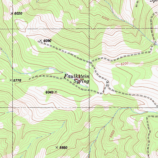 Topographic Map of Faulkstein Spring, CA